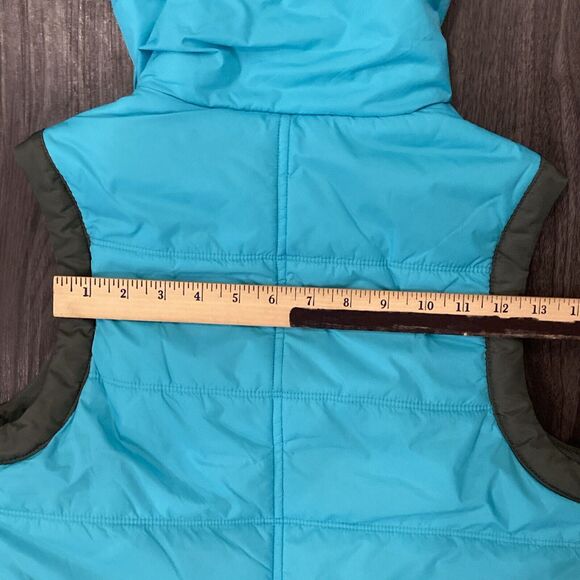 DIESEL SLEEVELESS JACKET VEST PUFFER ZIPPER TEAL WITH GREY TRIM SIZE L LARGE - Picture 14 of 16